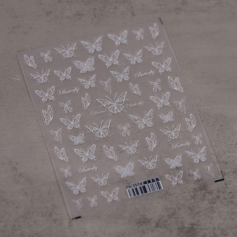 

Season Black Butterfly Transparent Glass Broken Nail Sticker Waterproof Nail Sticker Decorative Sticker Ornament 3574 M270 TS-3574 Butterfly Wing Ying Ying
