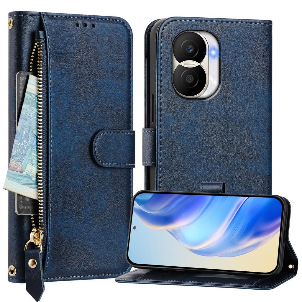 Shockproof Zipper Card Phone Flip Leather Wallet Case For Huawei Honor X40 X30 X9c X8 X7a X6c X5c Magic 5 6 8 Play10 Cover