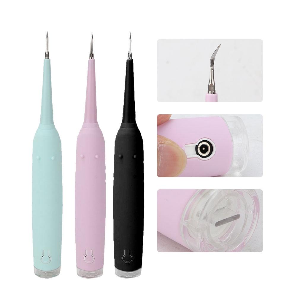 Portable Electric Dental Calculus Plaque Remover Scaling Oral Care Tool for Home Travel Use