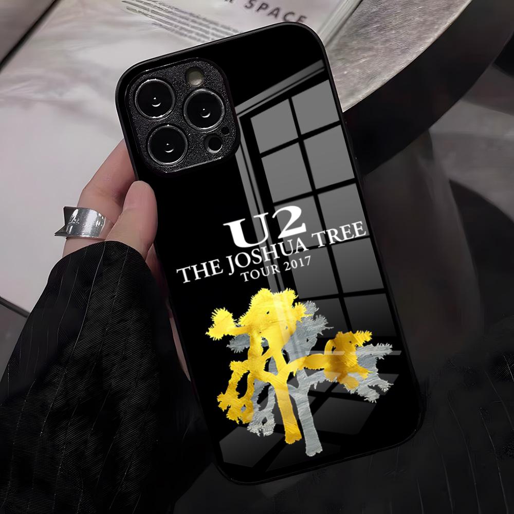 U2 Band Phone Case For IPhone 17 Pro Max 16 15 14 Pro Max 13 11 X Xs Xr 8 7Plus Glass Cover