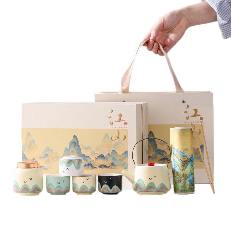 Hand-Painted Ceramic Teapot Tea Set