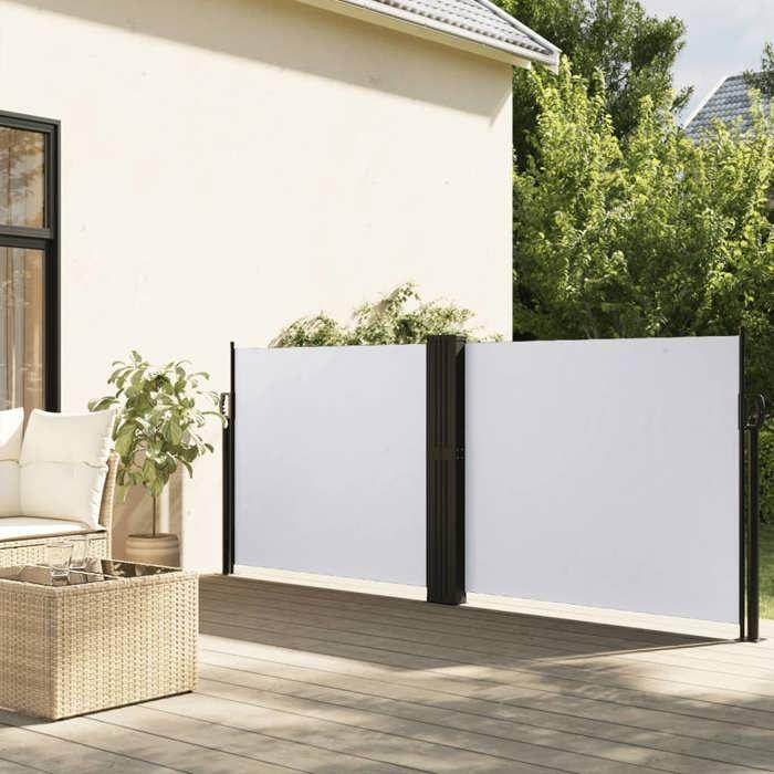 VidaXL Auvent latéral rétractable blanc 120x600 cm 4004601