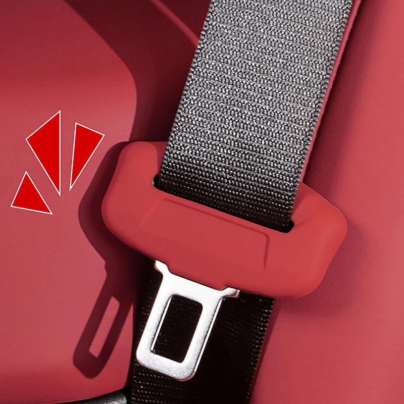 2Pcs Seat Belt Buckle Cover Anti-Scratch Rubber Car Seat Buckle Protector Clip Protection Cover Universal For Suv Sedan