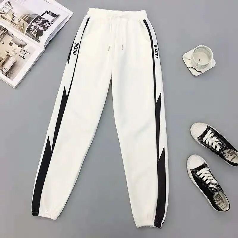 Jogginghose frauen Hosen Dünne Frühling und Herbst 2021 Neue Große Größe Fett Mm Lose Bündel Fuß Gerade Hohe Taille beiläufige Hosen
