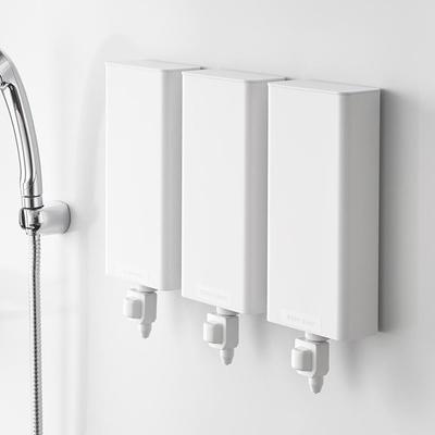 Yamazaki Magnetic Bathroom Refill Pouch Dispenser Storage Large of 10141 X 3 Holder, (Set 3), Tower, White,
