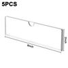 Clear Acrylic Name Plate Holder 5 Pieces with Easy Slot Change and Binder Tape Installation for Multiple Surfaces