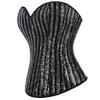 New Style Silver Black Sequin Strapless Bodycon Top with Bra Support Corset Bodysuit for Women