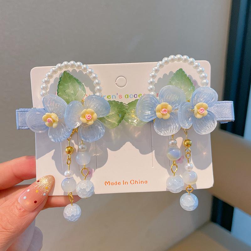Chinese Style Hanfu Hairpin Set for Girls - Includes Hair Clips, Swaying Tassels, and Butterfly Accessories