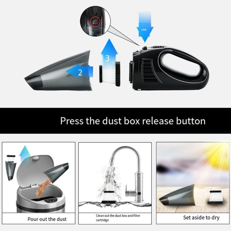 Cordless Car Vacuum Cleaner Lightweight Rechargeable Handheld Vacuum Wirelesss Vacuum Cleaner for Home & Auto Cleaning