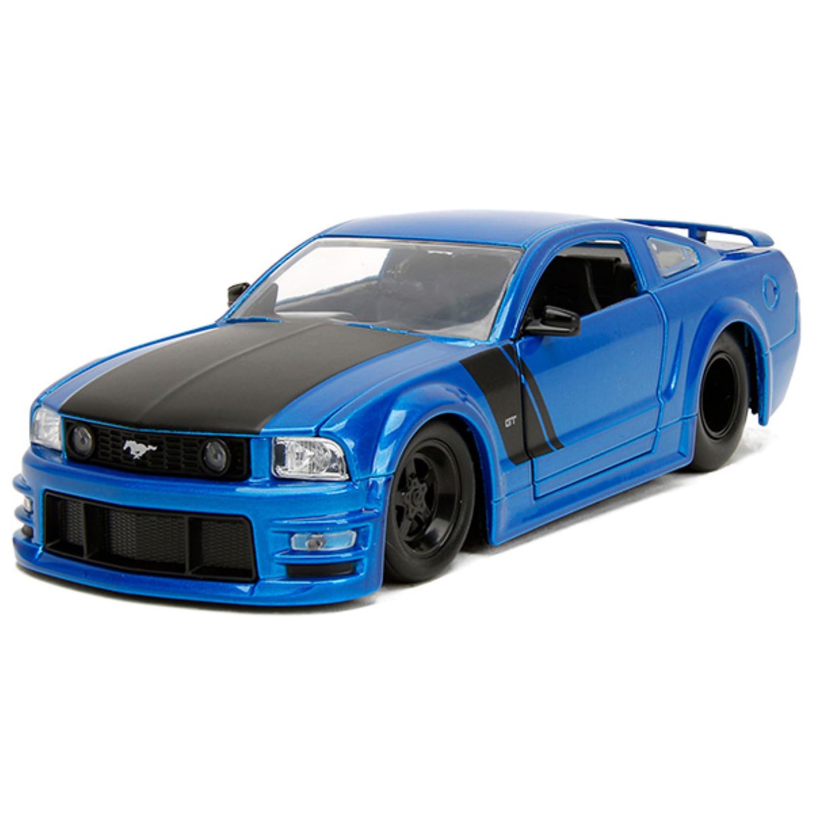 

JADATOYS Масштаб BTM 2006 Ford Mustang GT Литая модель Коллекция американских автомобилей с открывающимся и закрывающимся механизмом 1/24 Автомобиль, [Б/У] синий