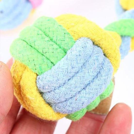 Dog Puppy Cotton Rope Chew Double Knot Braided Bone Pet Molar Training Play Toy