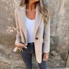 Women's Cross-Border Woolen Turn-Down Collar Buttoned Suit Jacket for Autumn/Winter 2025 with Faux Pockets