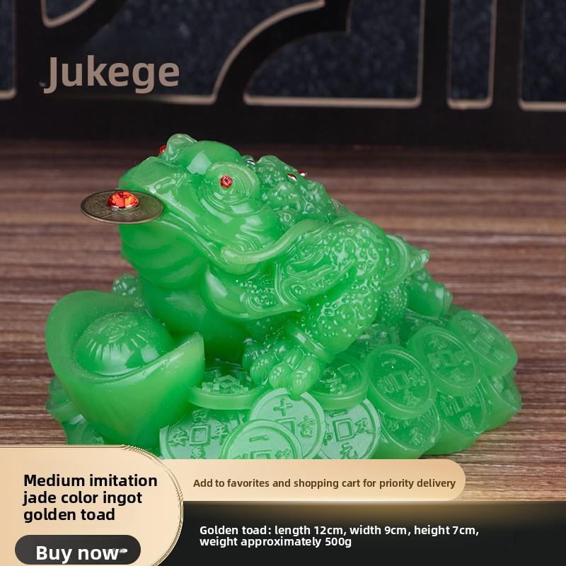 Lucky Golden Toad Ornament Three-legged Toad Home Decoration Gifts