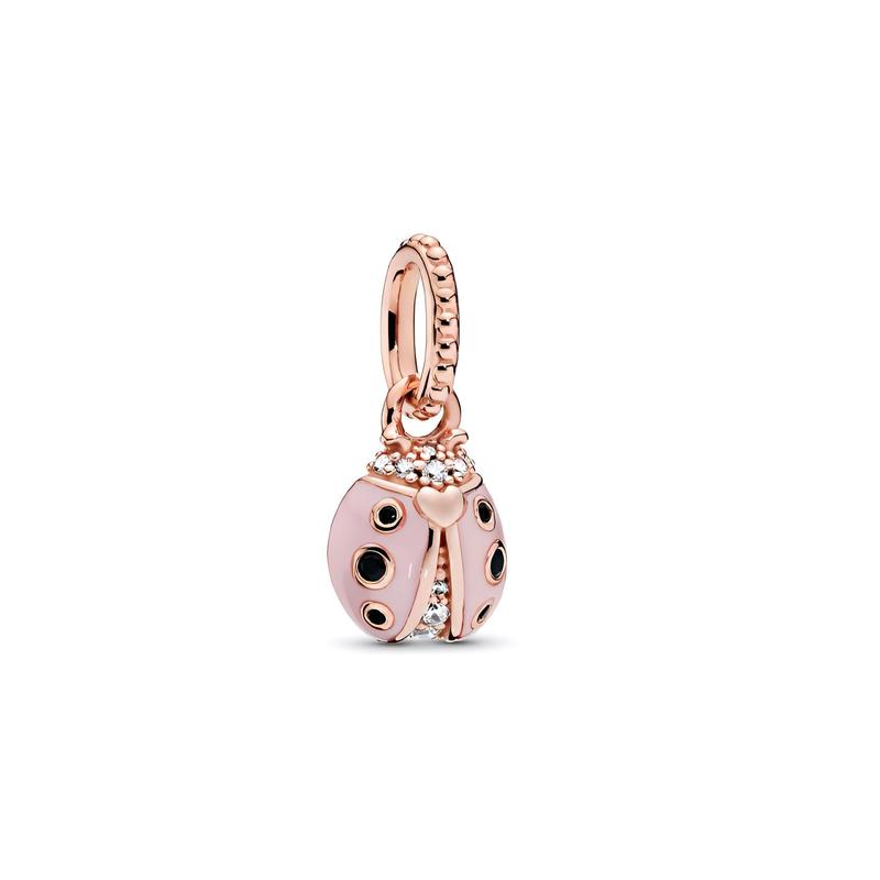 Pandora Lucky Pink Ladybug Personalized Pendant 387909EN160