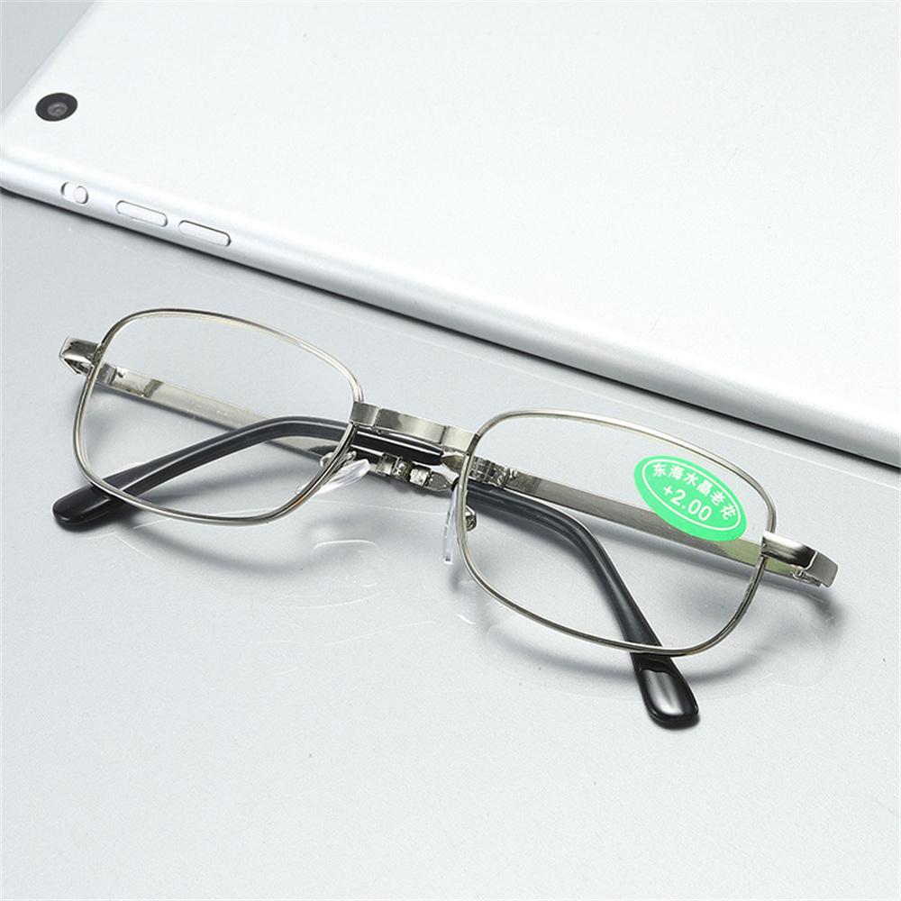 Foldable Reading Glasses Folding Presbyopia Men Women Metal Retro Computer Reading Glasses With Case 1.0 1.5 2.0 2.5 3.0 3.5 4.0
