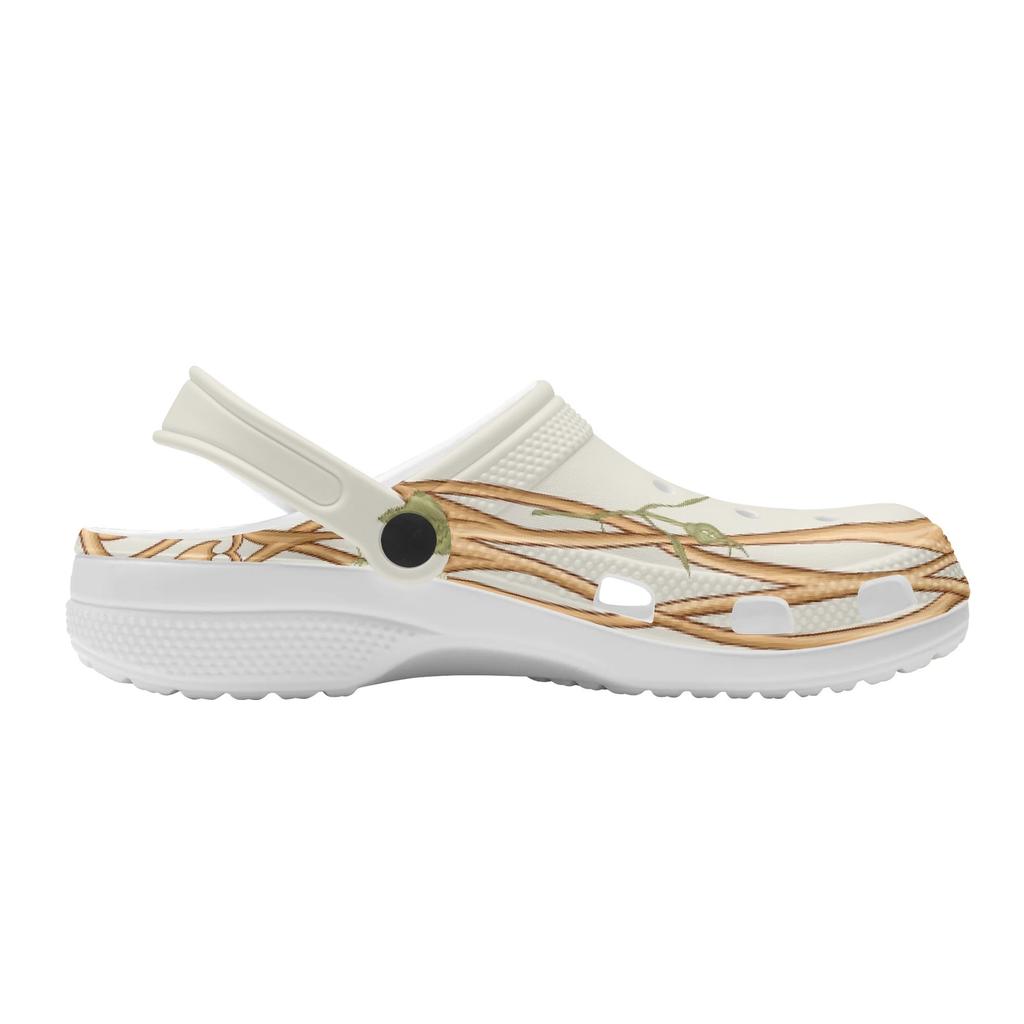 For Women Men Trendy Printed EVA Clogs Easy Clean Soft Sole Slip On Garden Shoes Beach Pool Bathroom Home Beach Sandals Home Use