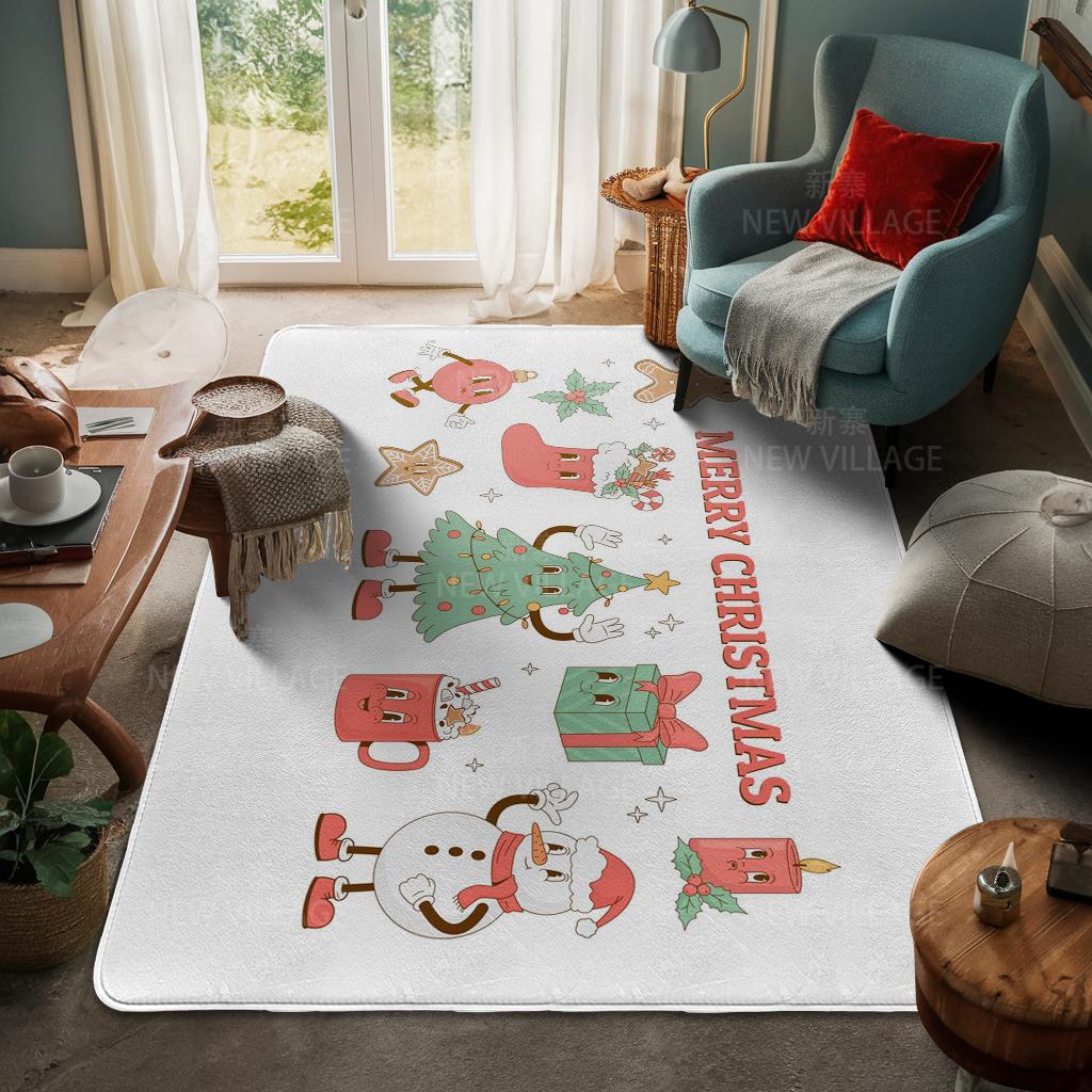 Koberec ke vchodu do domu Rohožka ke dveřím do domu Obývací pokoj Vana Koupelna Protiskluzové koberce s absorpcí vody vana Veselé Vánoce zima