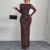 Vestito aderente sexy da donna con stampa leopardata, rete trasparente, vita incrociata, per club, feste, uscite serali, mini abito attillato