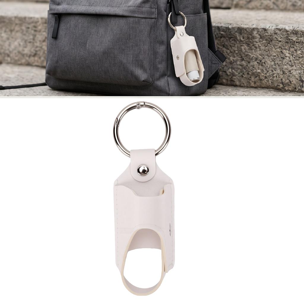 Inhaler Holder Portable PU Leather Inhaler Carrying Holder with Clip for Home Work Travel