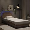 VidaXL Bed Frames with LED Lights, Upholstered Bed, Single Bed, Indoor Bedroom Adult Bed, Modern, 3214093