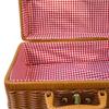 Imitation Rattan Storage Basket Handwoven Suitcase with Lid Woven Organizer Bin for Counter