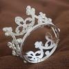 Pärlkristallprinsesskrona - Mini Strass Brudbröllop Nyfödd Baby Krona - Silver