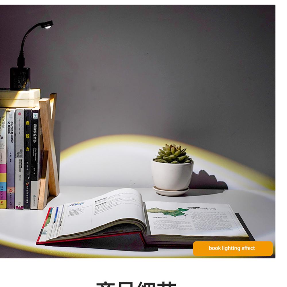 USB Sunset Lamp LED Rainbow Neon Projector Photography Ambient Light Aesthetic Wall Night Light for Bedroom Living Room Home Decoration Gift