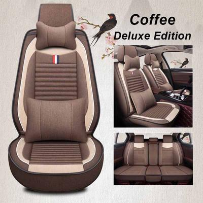 Car Seat Cover Linen Special Seat Cover Four Seasons Universal Seat Cushion Full Envelope Fabric Seat Cover Cushion