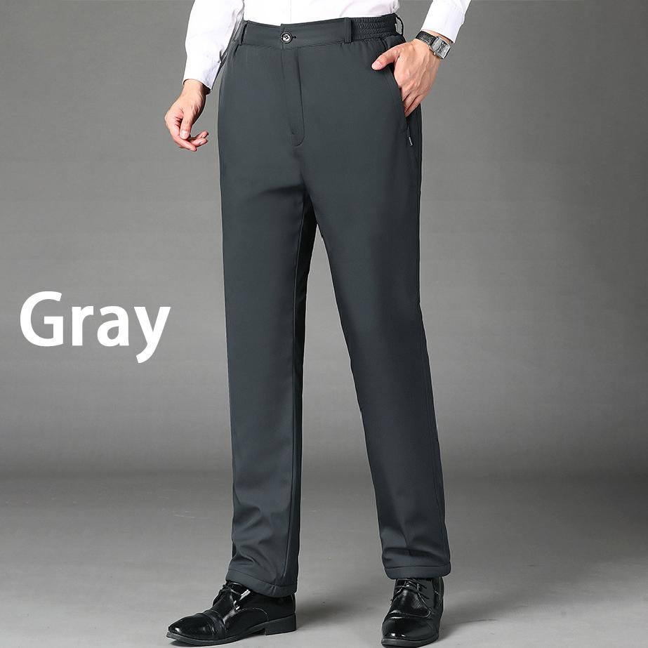 

Зимняя утепленная верхняя одежда, хлопковые брюки, мужские с высокой талией, большие размеры, теплые брюки, брюки из овечьей шерсти для холодной погоды для мужчин 5XL 90-100kg серый