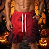 Men’s Halloween Loose Shorts with Drawstring Waist and Side Pockets for Sports and Casual Wear