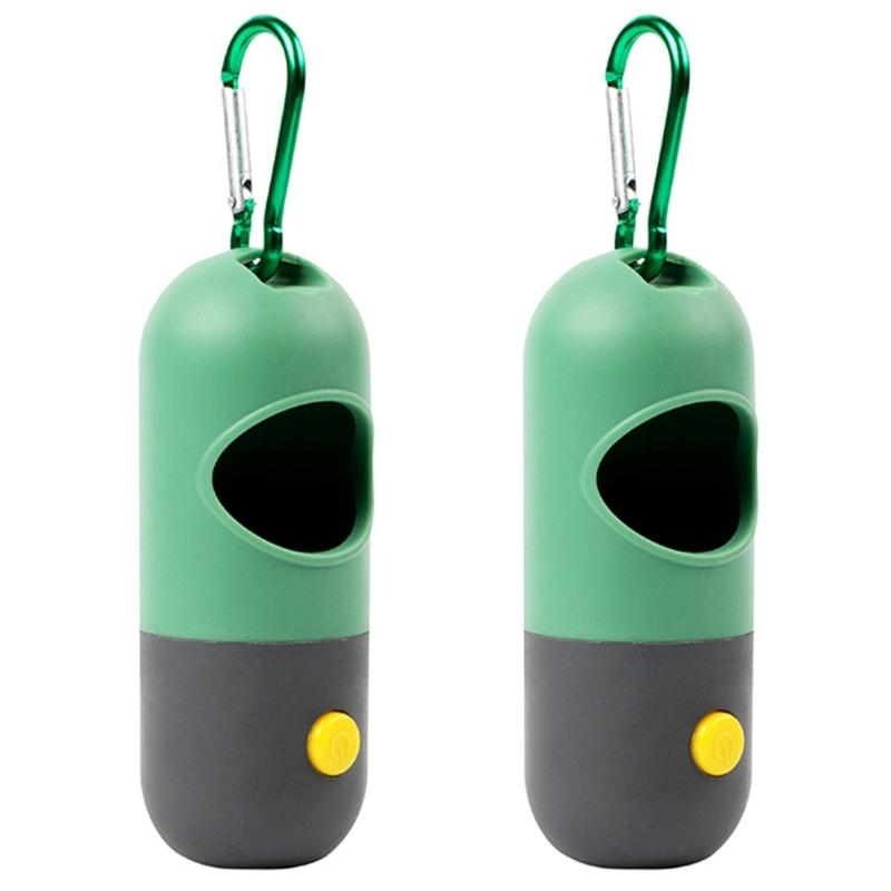 LED Illuminated Dog Poop Bag Dispenser for Safe Nighttimes Dog Walks Ensuring Pet Safety and Easy Bag