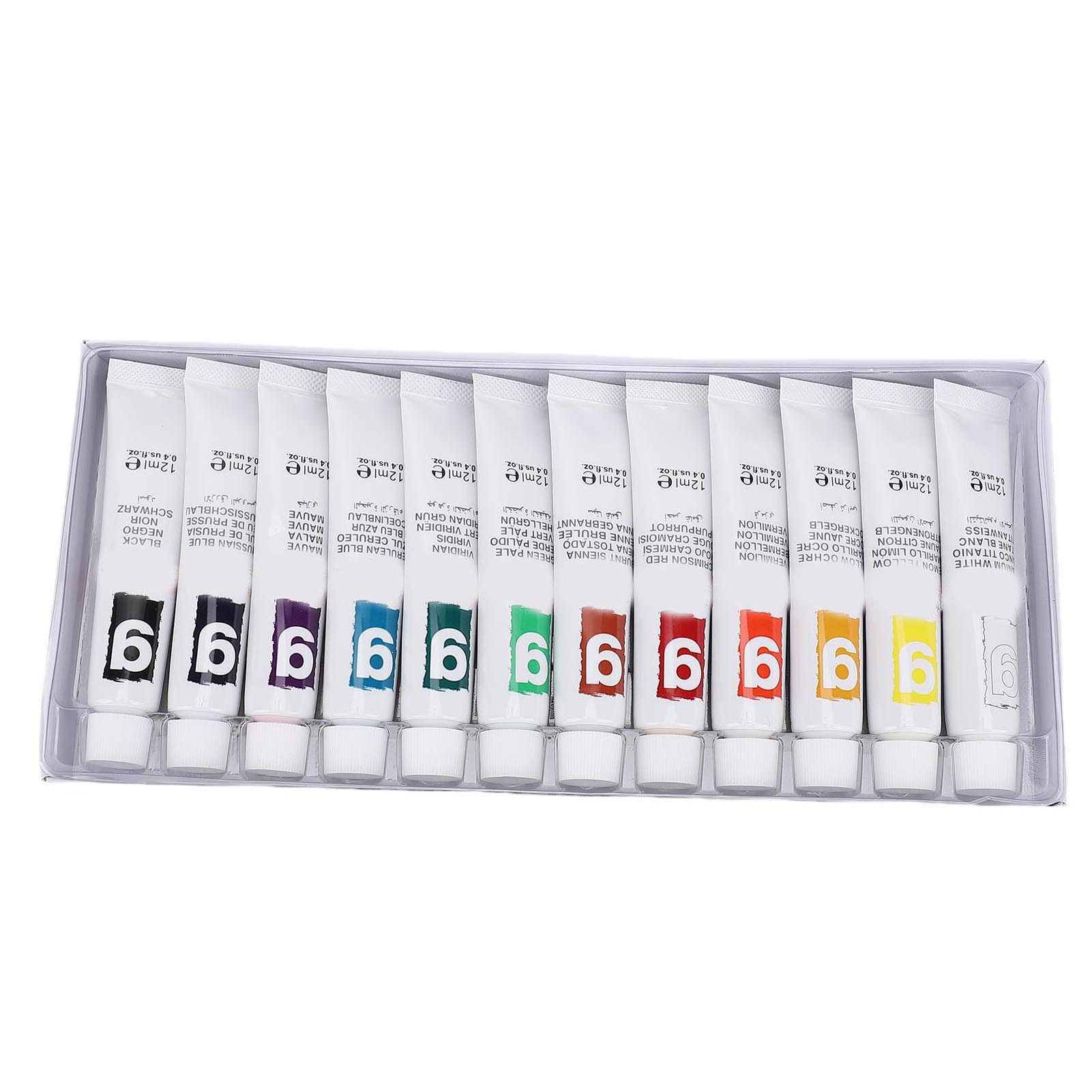 

Набор тюбиков акварельной краски 12 мл, яркие цвета, жидкая гуашь, тюбики краски для студентов, начинающих, 12 цветов