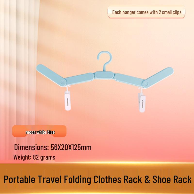 Portable Retractable Clothes and Shoe Hanger for Travel, Foldable for Indoor/Outdoor Use.