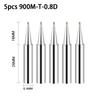 Soldering Iron Tips 5packs 900M-T Series K/SK/B/I/IS/1C/2C/3C/4C/2.4D/3.2D Lead-Free Welding Head BGA Soldering Tool Accessories