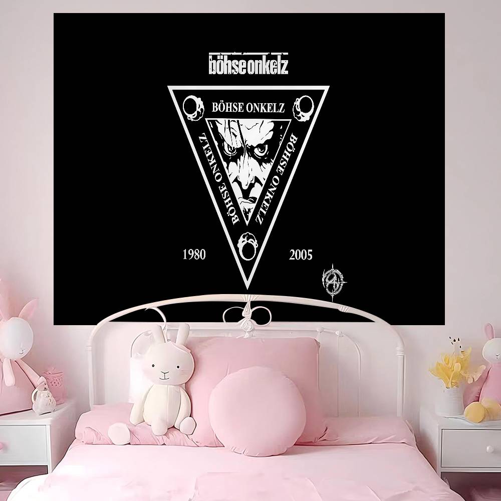 Bohse Onkelz Logo Barevná Nástěnná Tapiserie Bohemské Nástěnné Tapiserie Mandala Nástěnné Umění Dekor