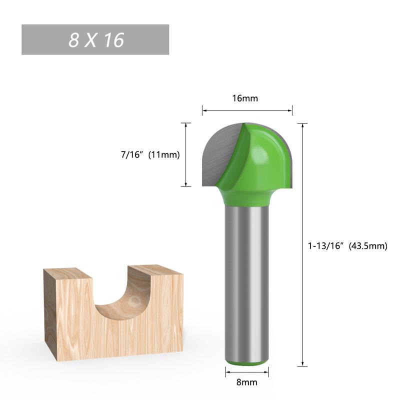 1pc 8mm Schaft Ball Nase Ende Mühle Runde Nase Cove CNC Fräsen Bit Radius Core Box Vollhartmetall router Bit Werkzeuge