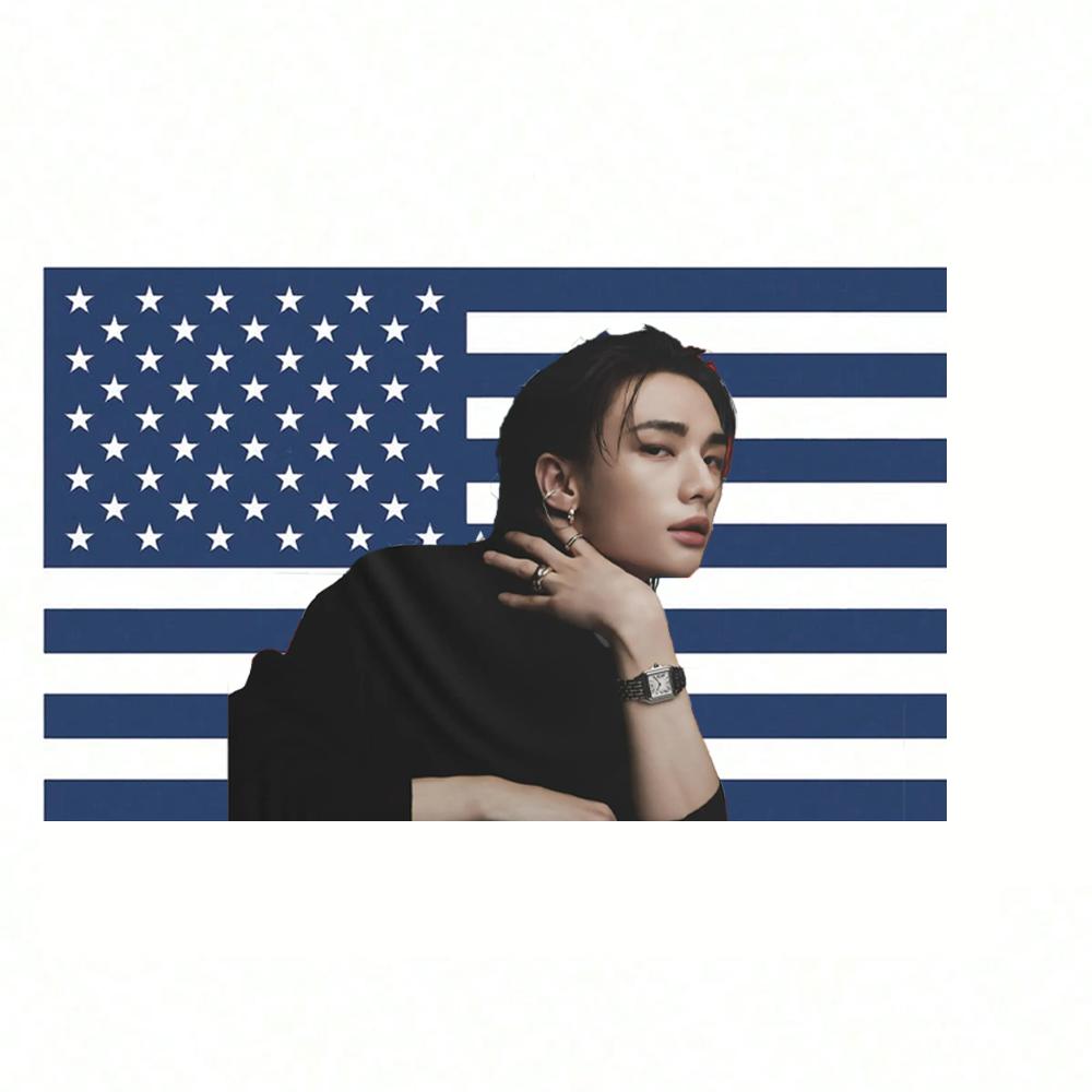 1PC SKZ Hwang Hyun jin Photo Tapestry Background Decoration Dormitory Bedhead Living Room Sofa Background Durable Decoration