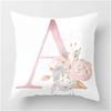 Ins Nordic Pillowcase Design Pink Letter Cushion Pillowcase Car Sofa Waist Design Home Furnishing