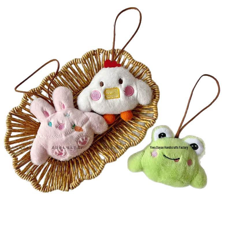 Cute Rabbit Frog Plush Pendant - Animal Series Ornament & Gift