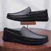 Fashion Business Mens Slip On Shoes Classic Men's Genuine Leather Loafers Casual Breathable Flat Shoes Non-Slip Comfortable Walking Shoe