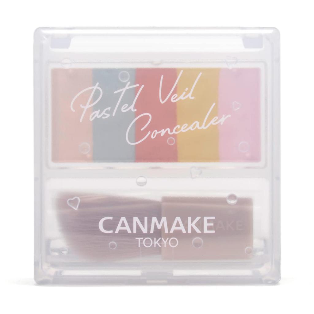 CANMAKE Pastel Veil Concealer 01 Light Beige Powder Concealer Color Control Moisturizing 1.85g