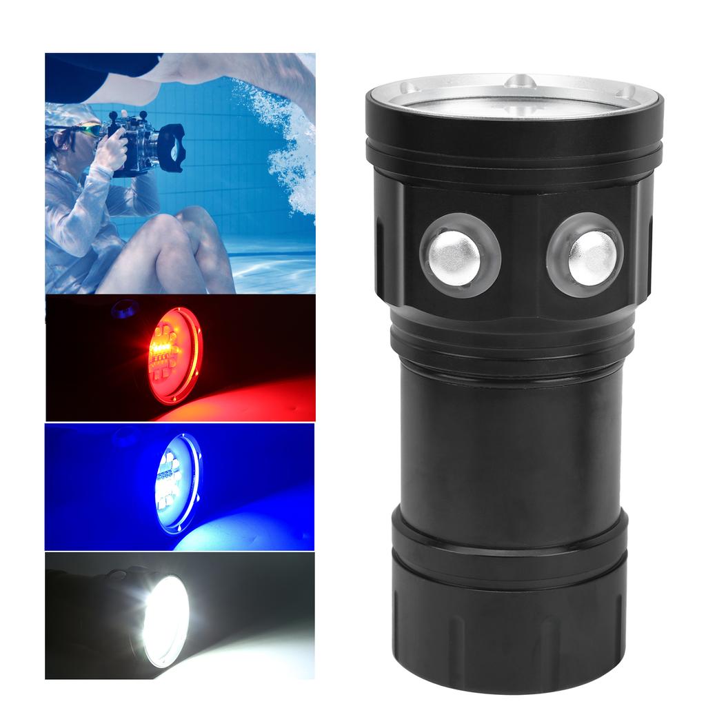 LED Diving Flashlight Portable Professional Underwater Lighting Waterproof Submarine Lamp