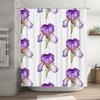 Enchanting Iris Garden: Purple Flower Shower Curtain For A Fresh And Nature-Inspired Bathroom Dcor