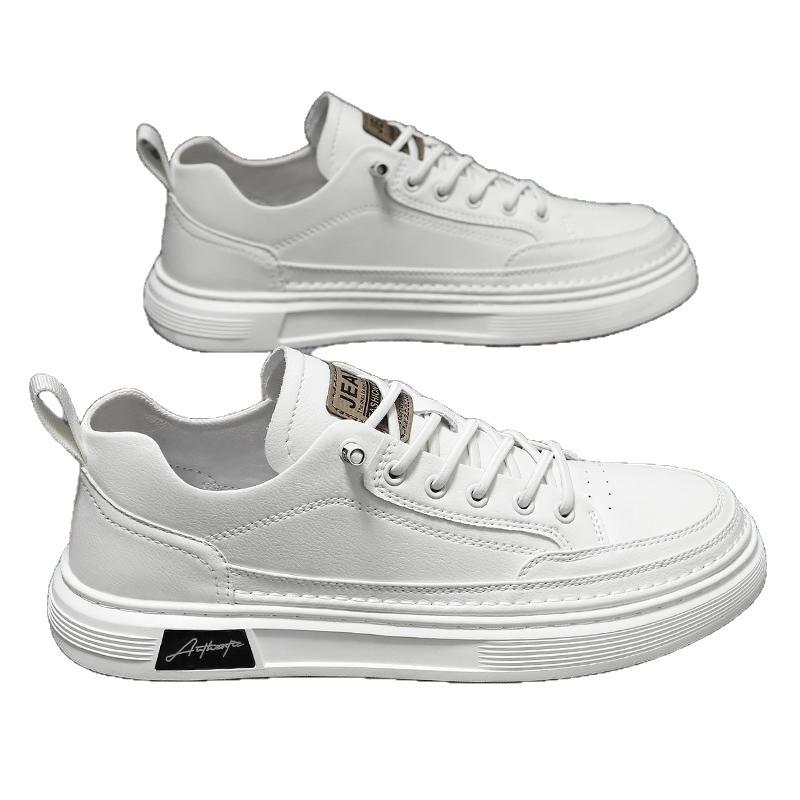 Neue koreanische Version lässige Board-Schuhe Herrenschuhe Lederoberfläche Plateau Mode trendige Schuhe Student weiße Schuhe vier Jahreszeiten Sportschuhe