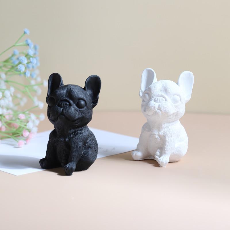 Bulldog Candle Silicone Mold, Suitable for DIY Candle Making, Resin Handicrafts, Animal Soap Clay Cement Mould, Festival Gifts