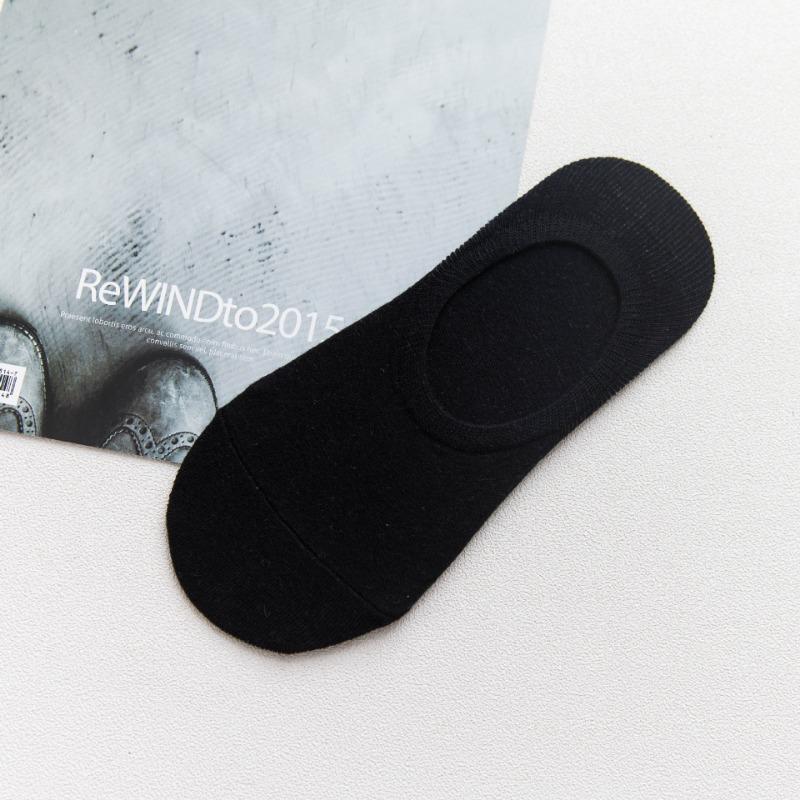 Men Spring and Summer New Classic Pure Color Cotton Boat Socks