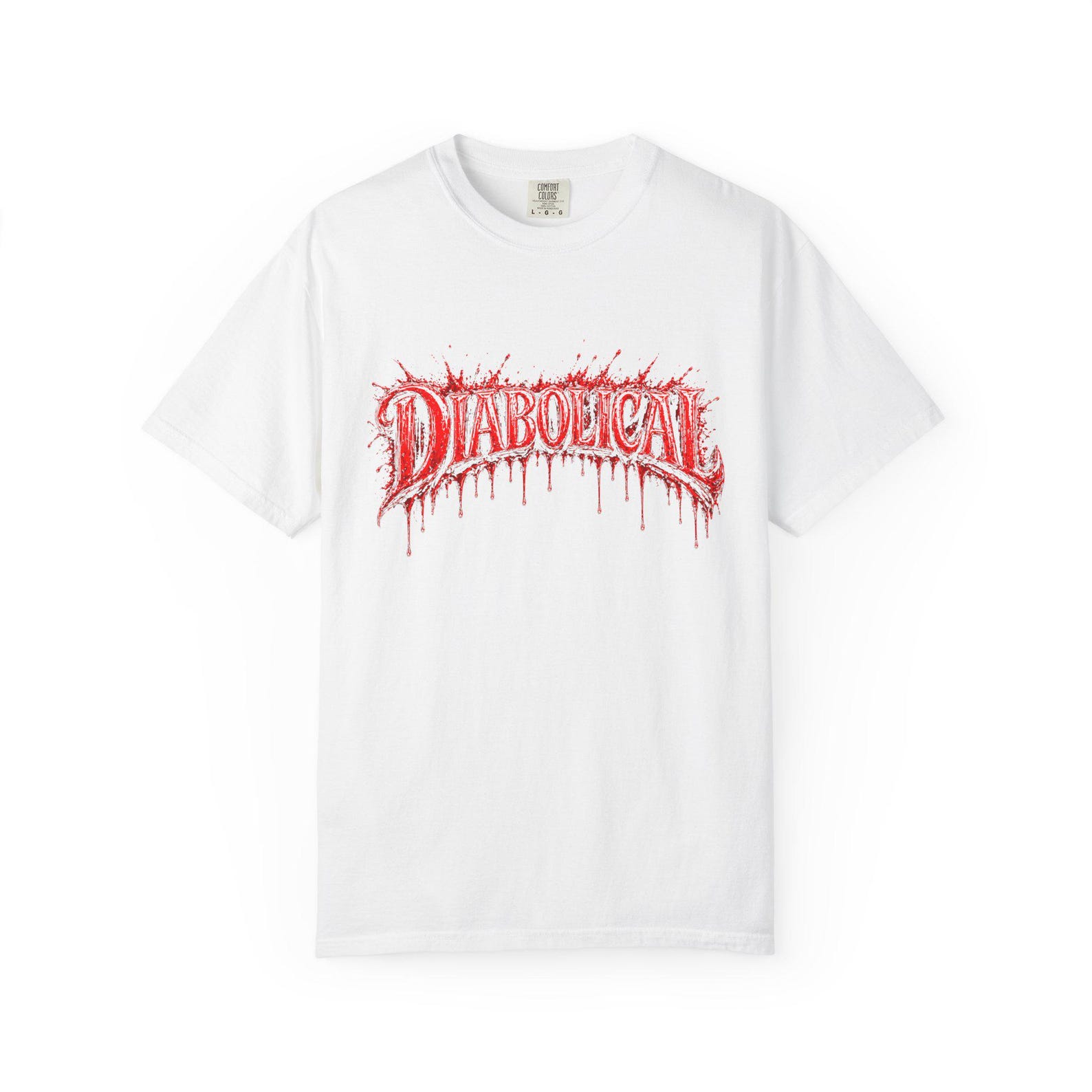 Diabolical V3 blood-drip logo T shirt | Gothic horror band tee 3XL