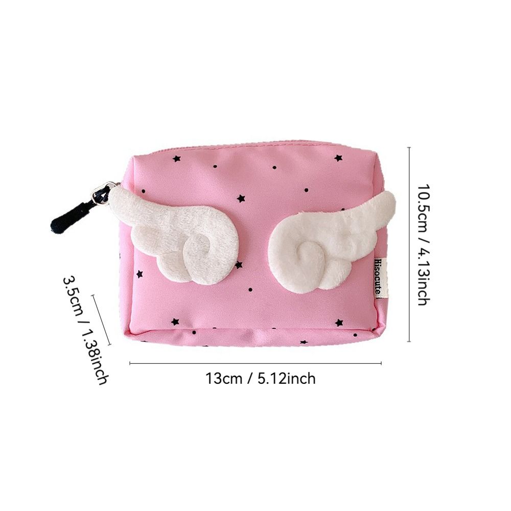 New Wings Coin Purses Mini Large Capacity Earphone Bag Multifunctional Polka Dot Storage Bag for Women Girls