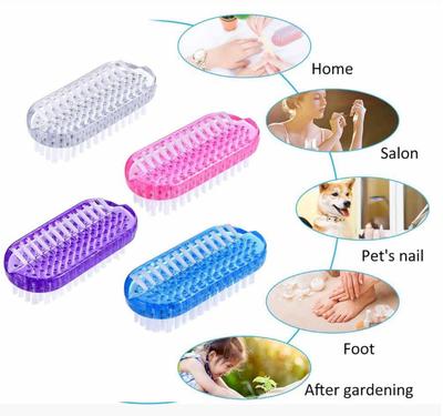 Nail Cleaning Brush Multipurpose Hand Scrubbing Tool Double Sided Bristles for Manicure Pedicure Grooming Care