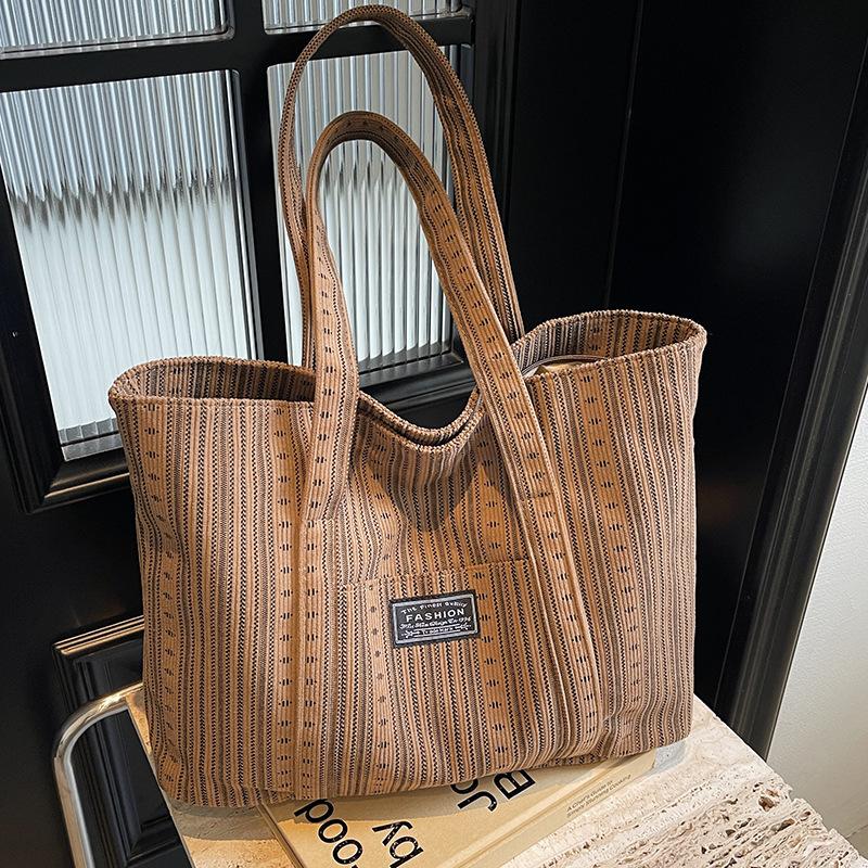 Large Capacity Cloth Bag Women's Bag Autumn and Winter New Commuting Tote Bag Ins College Students' Class One-shoulder Handbag